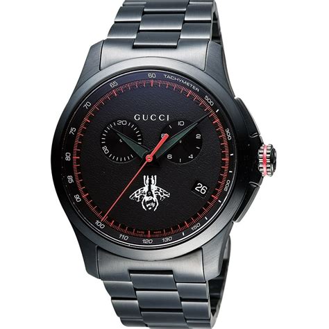 mens gucci watch black|stainless steel gucci watch men.